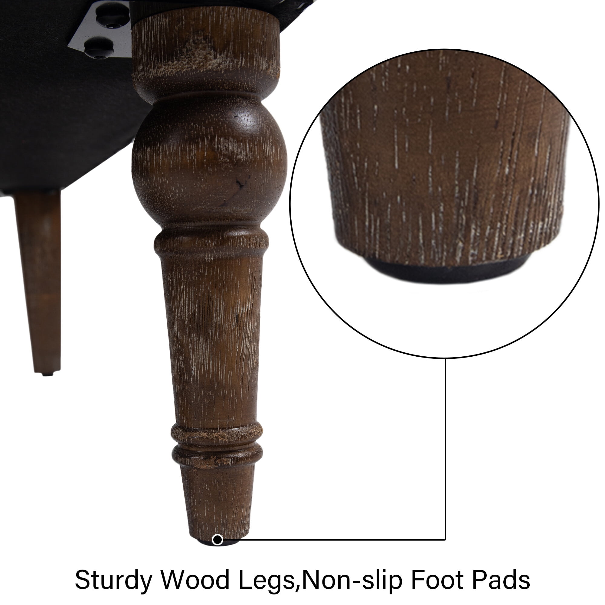 DREAMSIDEA Stripe Accent Chairs Set of 2,Living Room Chair with Arms, Comfy Single Sofa Reading Chair Nailhead Trim for Bedroom, Navy Blue