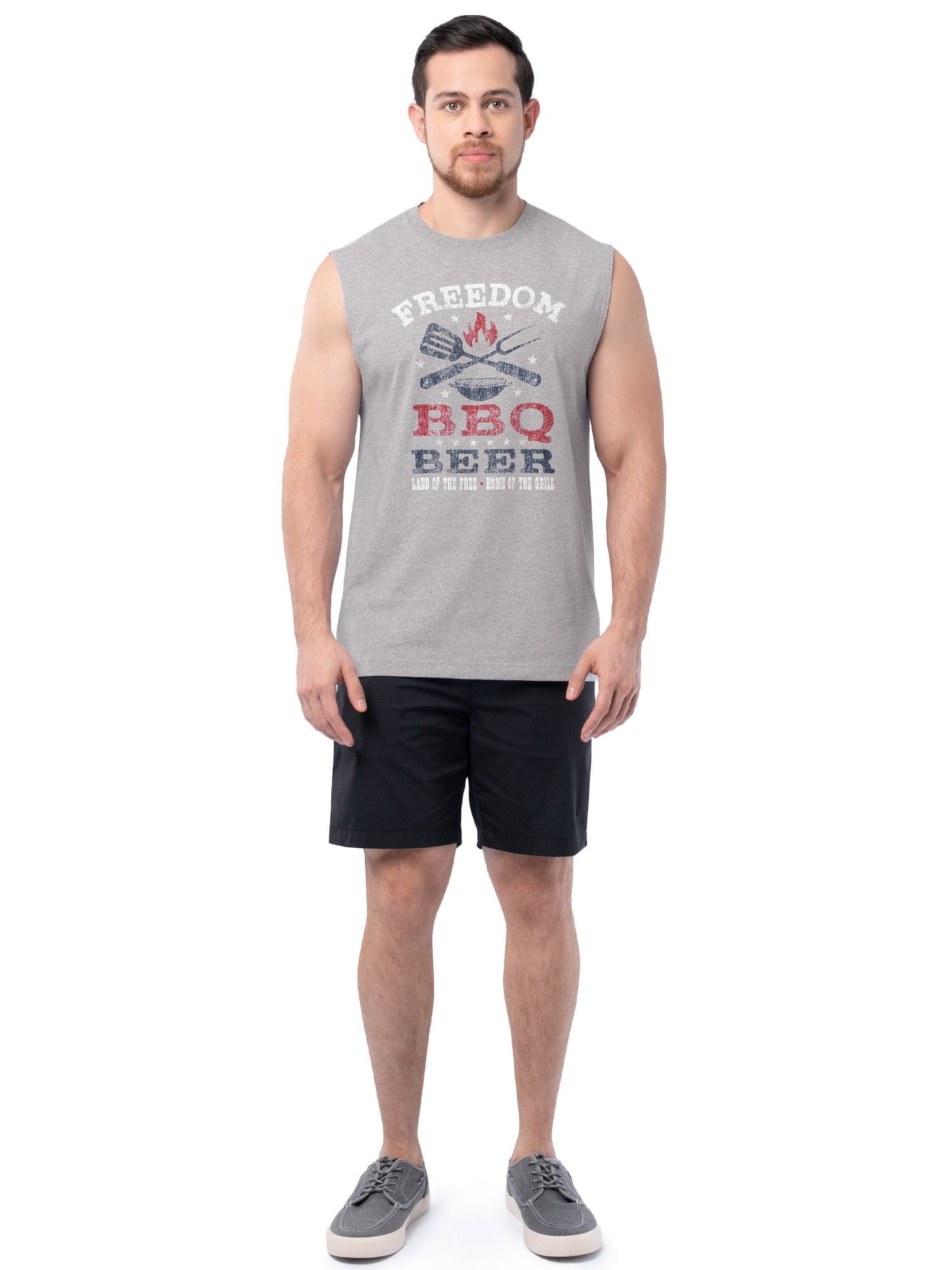 Way to Celebrate Men's 4th of July Americana Graphic Muscle Shirt Tank Top, Sizes XS-5XL