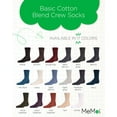 thumbnail image 2 of MeMoi Girls' Basic Crew Socks, Denim, 10, 2 of 12