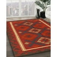 thumbnail image 2 of Ahgly Company Indoor Round Contemporary Sienna Brown Oriental Area Rugs, 6' Round, 2 of 6