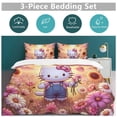 thumbnail image 5 of Hello Kitty 3-Piece Comforter Set for Bedroom, Hello Kitty Bedding Set for Kids Adults, Soft Microfiber Duvet Cover Set with Zipper Closure, 1 Duvet Cover + 2 Pillow Covers, 5 of 8