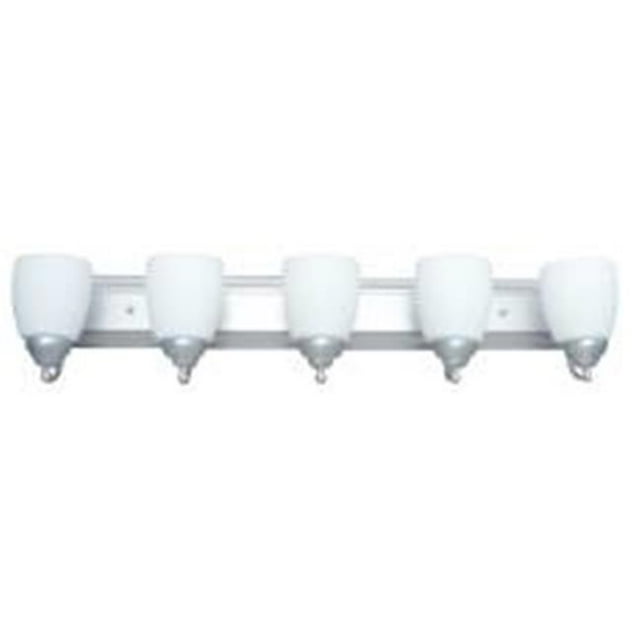 National Brand Alternative 102549 Vanity Light 5-Light Givré Verre Bn Inc