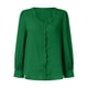 thumbnail image 4 of Blusa de encaje con cuello en V para mujer - Color liso, manga corta, poliéster, camisa elegante y casual para el trabajo o una cita, 4 of 5