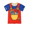 thumbnail image 5 of WIBACKER Boys 3D Carpenter Printed Pajamas Short Sleeves 2-Piece Toddler PJs Set Kid Sleepwear Summer Comfy Jammies, 5 of 6