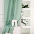 thumbnail image 5 of The Art Box Cotton Tab Top Curtains Panels Set for Bedroom and Living Room, Window Curtain Drapes, Glittery Silver Shimmer Stripes Curtains, 2 Pack, Sage Green, 35"w x 84"l in, 5 of 7