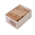 thumbnail image 3 of Caja de almacenamiento de tela de algodón y lino con ventana, caja de almacenamiento de ropa grande, caja de almacenamiento de juguetes plegable, 3 of 4