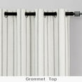 thumbnail image 4 of DriftAway Farmhouse Linen Blend Blackout Curtains 84 Inches Long for Bedroom Vertical Striped Printed Drapes Thermal Insulated Grommet Lined Window Treatments for Living Room 2 Panels W52 x L84 Grey, 4 of 7