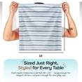 thumbnail image 6 of HEIRLOOM COMFORT Blue Fiesta Stripes Reusable Cloth Napkins, 12 Pack, 18x18 Inch, Multicolor Cotton Fabric, Hotel Quality & Soft Table Napkins for Dinner, Holiday Parties, Outdoor Dining, Washable, 6 of 7