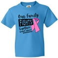 thumbnail image 3 of Inktastic Our Family Fights Together Breast Cancer Awareness Youth T-Shirt, 3 of 5