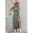 thumbnail image 3 of Vestido Largo Cruzado PRETTYGARDEN para Mujer, Floral Verde Oscuro, Talla XL, 3 of 8