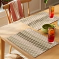 thumbnail image 4 of Abstract Art Placemats Set of 6, Brown Khaki Ombre Geometric Wavy Lines Non-Slip Place Mats Washable Table Mats for Kitchen Dining Table Decorations Indoor/Outdoor, 4 of 9