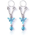 thumbnail image 4 of Minnieouse Piercings falsos Adorno corporal Estilo simple Accesorio de moda Mariposas ajustables Pezones Anillos para mujer Azul Type1 NO1 Minnieouse CBP221328, 4 of 4