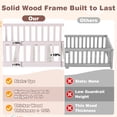 thumbnail image 5 of PORKISS Twin Floor Bed with Guardrails, Pink Wood Montessori Floor Bed Frame with Slats, Low Bed Frame for Kids Room, Open Entry Design, No Box Spring Needed, 5 of 10
