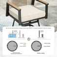 thumbnail image 2 of Sophia & William 2Pcs Outdoor Patio Bar Stools Wicker Rattan Counter Height Chairs, 2 of 7