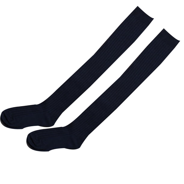 1 par de medias de punto sexy para mujer, calcetines largos a rayas para mujer, medias altas hasta el muslo, calcetines cálidos para mujer por Ropa, zapatos y accesorios Miscelánea azul oscuro Sonducket PS13357-05