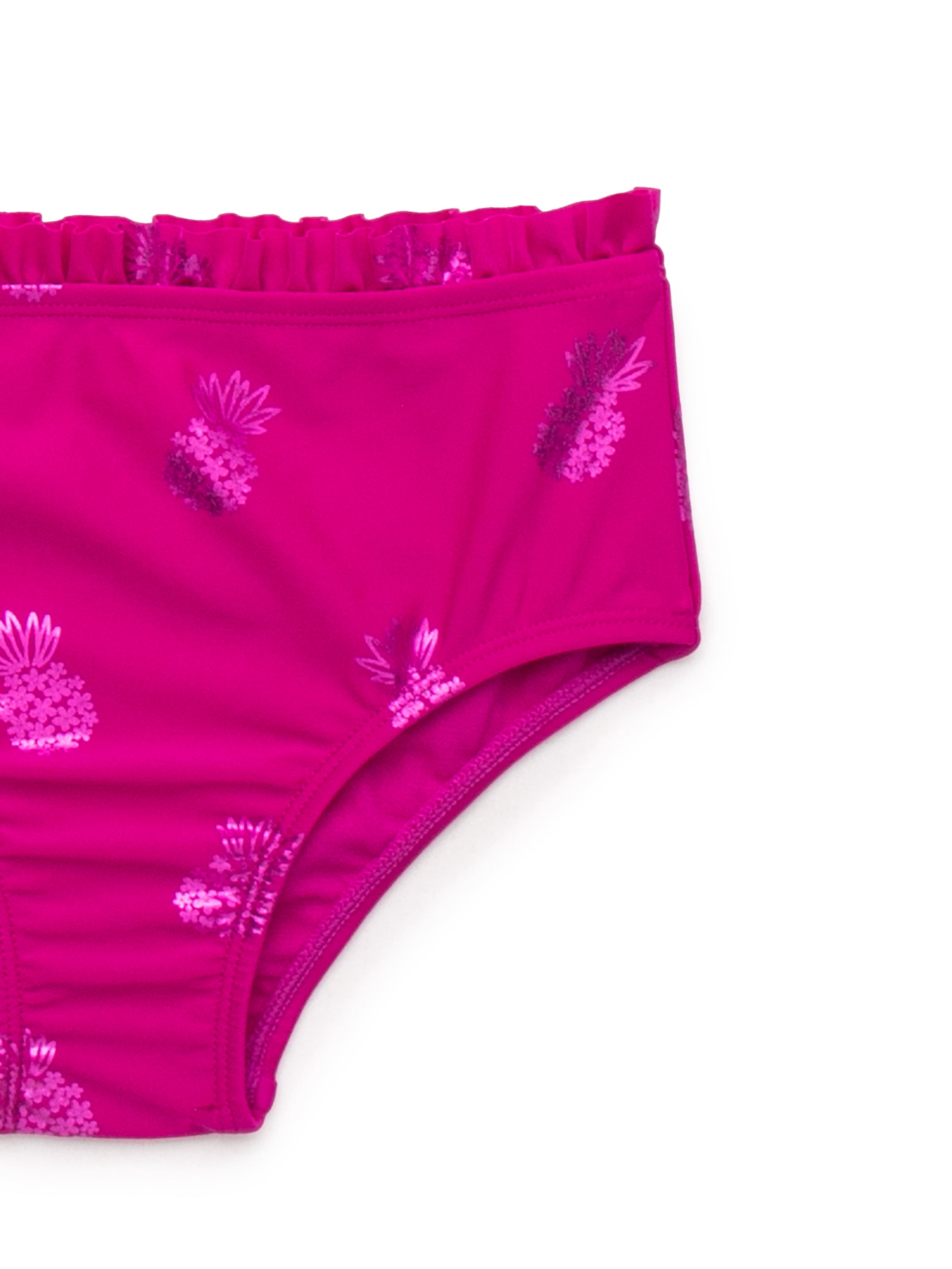 Wonder Nation Baby and Toddler Girls Pineapple Foil Bikini Swimsuit with UPF, 2-Piece, Sizes 12M-5T