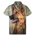 thumbnail image 2 of Camisa hawaiana vintage con retrato de perro para hombre, camisetas de verano de manga corta con estampado 3D de animales y mascotas, camisetas con botones, blusas con solapa, 2 of 5