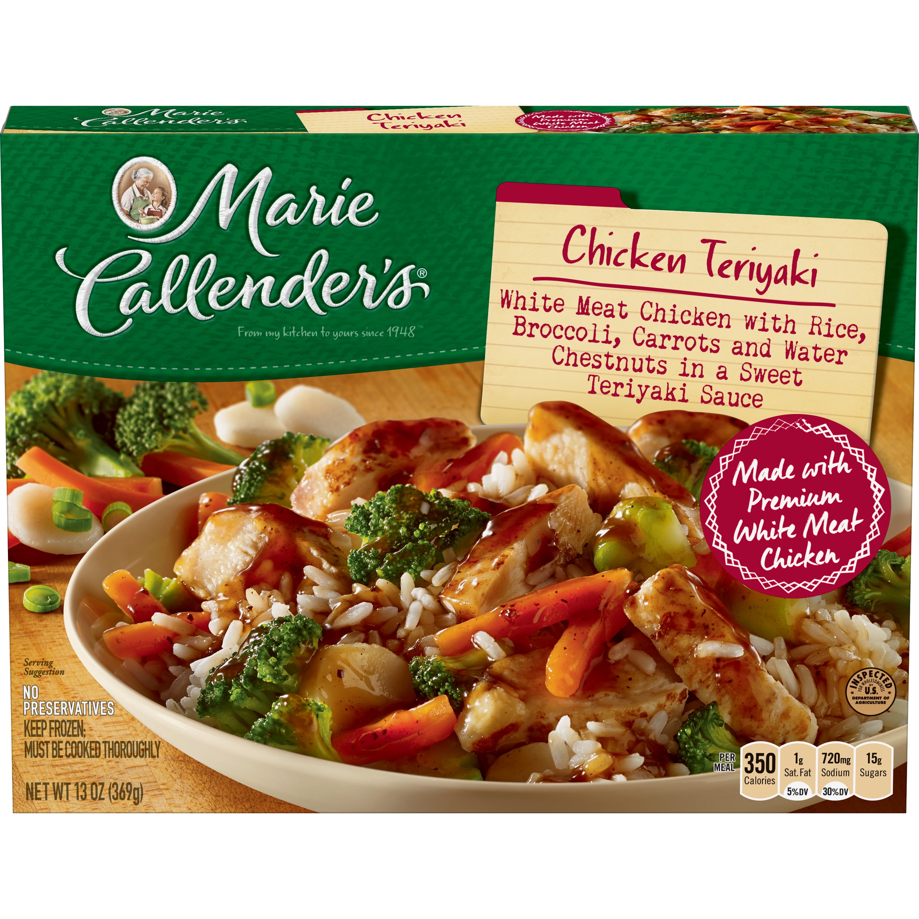 Marie Callender S Frozen Dinner Chicken Teriyaki 13 Ounce Walmart Com Walmart Com