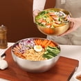 thumbnail image 4 of 2 Pcs Bol de Rangement en Acier Inoxydable pour Riz Bol à Salade Bol à Nouilles Bol à Légumes, 4 of 8