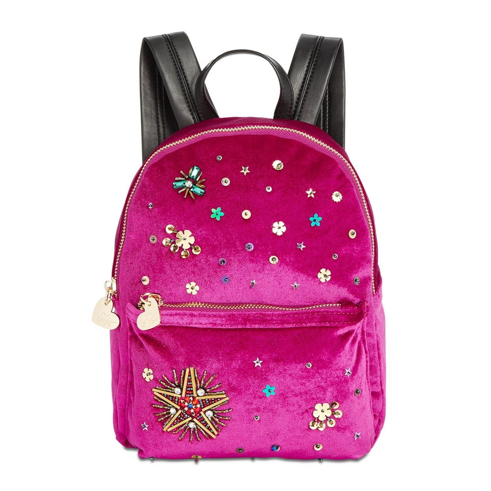 Betsey Johnson Betsey Johnson Womens Velvet Beaded Backpack Walmart