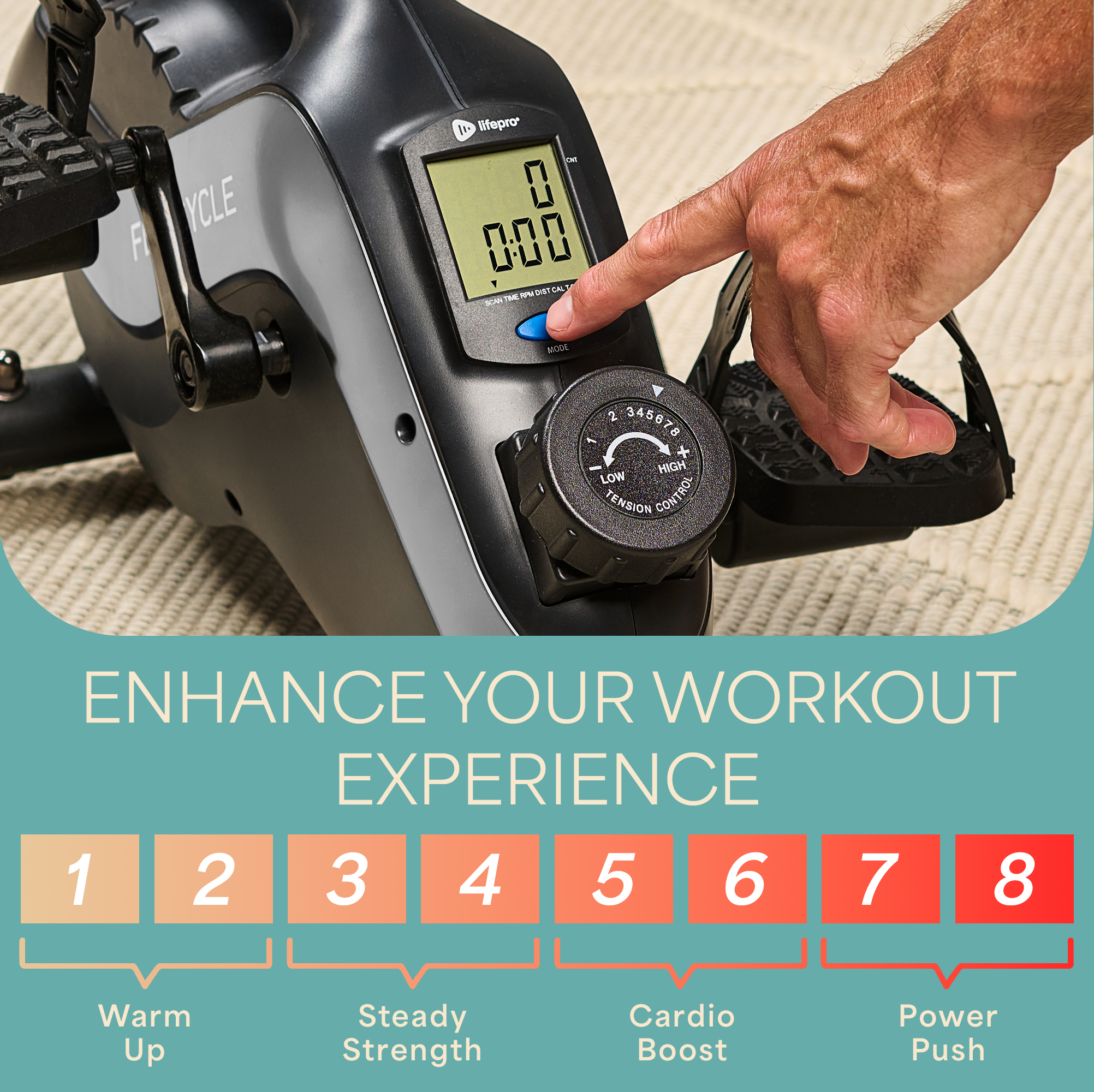 LifePro Under Desk Elliptical Mini Bike Pedal Exerciser photo 6