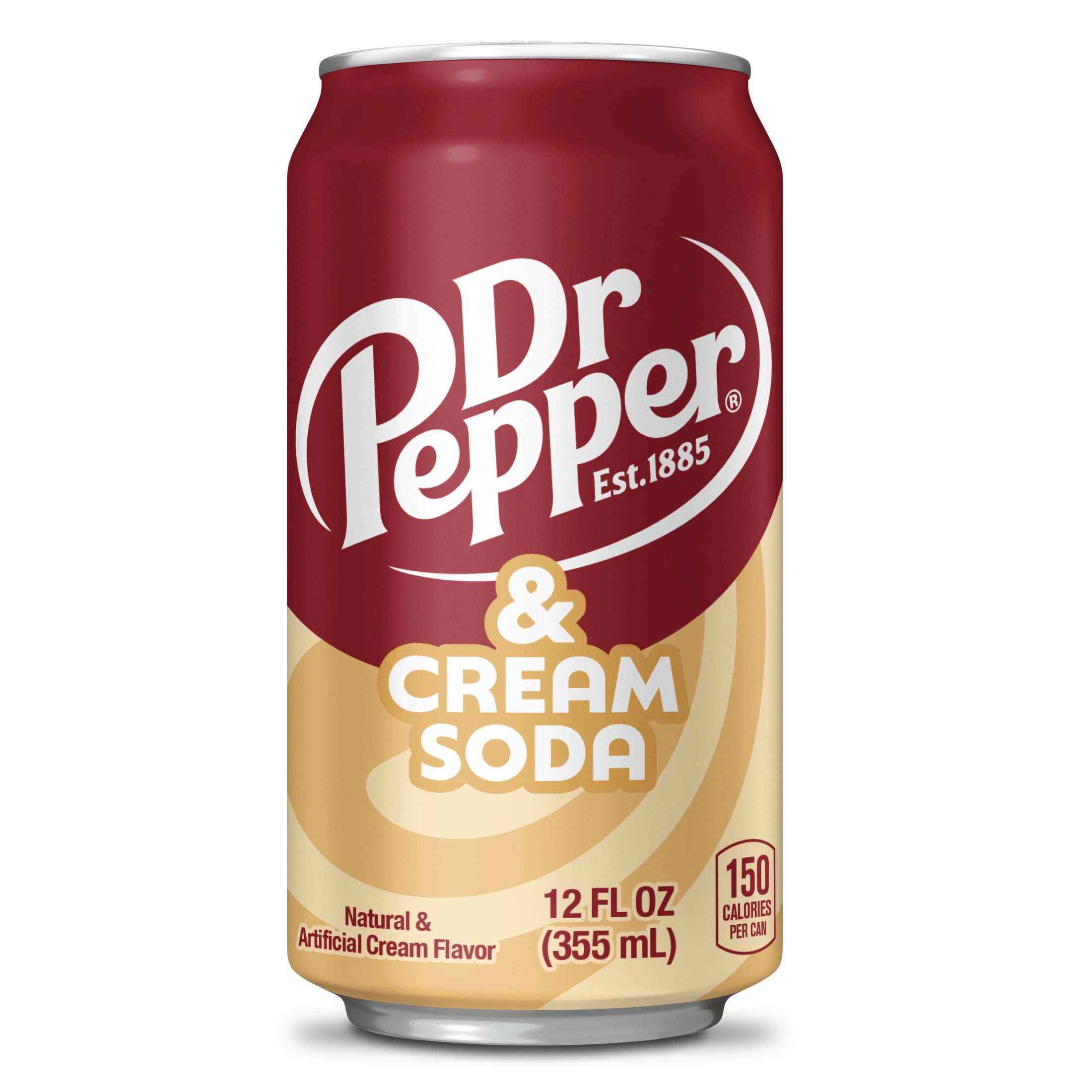 Dr Pepper & Cream Soda Pop, 12 fl oz, 12 Pack Cans