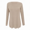 thumbnail image 5 of Towmus Womens Long Sleeve Crew Neck Shirts Side Split Basic Loose Tunic Tops for Women Casual Women's Fall Sweatshirts 2025, 5 of 6