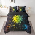 thumbnail image 2 of Manfei Boho Sun Flower 7-Piece Bedding Comforter Set,Constellation Astrology King Bedding Sets,Neno bohemian Mushroom Bed Sheets For Girls Kids,Super Cozy Room Decor Reversible, 2 of 8