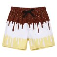 thumbnail image 3 of Gyexs Men's Ice Cream Swim Trunks Athletic Shorts Lightweight Quick-Drying Gym Baseball Workout Running Shorts with Pockets 2026 Brown Size S, 3 of 5