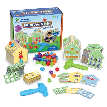 Learning Resources Number Nails Activity Set - Math Manipulatives Ages 4+