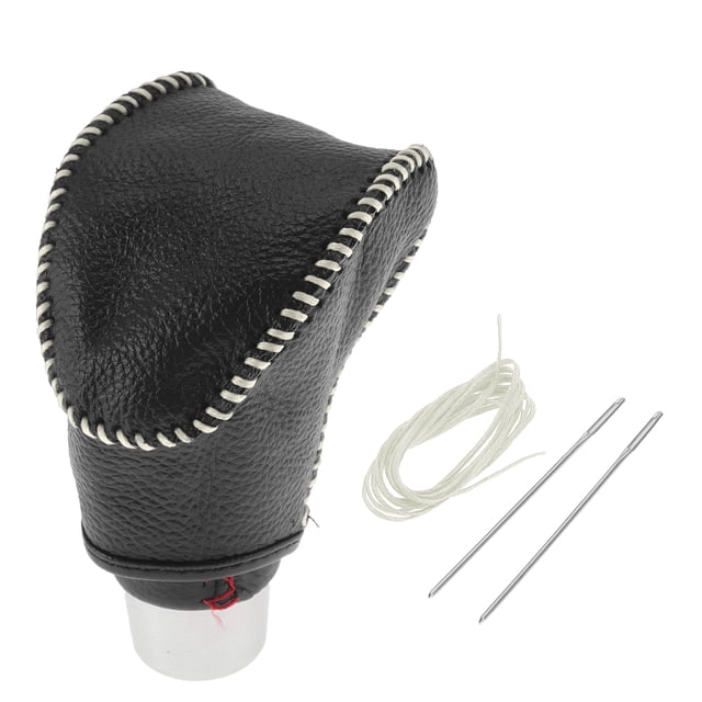 Cubierta de pomo de cambio de marchas Unique Bargains, protector de manija de cambio para Kia Soul 2020-2023, cuero sintético negro y beige