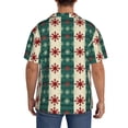 thumbnail image 3 of Kdxio Men's Hawaiian Shirt for Men Short Sleeve Shirt Christmas Snowflakes Plaid Summer Casual Holiday Beach Button Down T-Shirts, 3 of 5