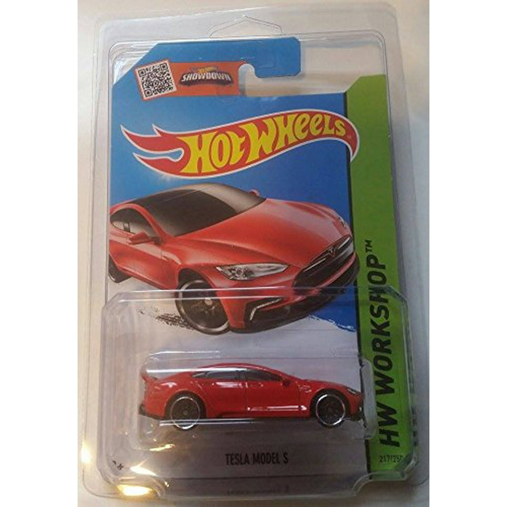 Red TESLA S 2015 Hot Wheels Red Tesla S 164 Scale Collectible Die Cast