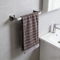 thumbnail image 4 of Cotton Face Towel Hand Towel Set, 35 x 75 cm, Soft Absorbent Terry Cloth, Solid Color Checkered Design, White/Brown/Blue, 1-Pack, 4 of 6