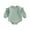 Lake Green, variant on Baby Sweatshirt Romper 3 6 12 18M Ruffle Long Sleeve Round Neck Solid Color Bodysuit Infant Fall Outfit