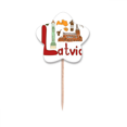 thumbnail image 1 of Lettonie Symbole National Motif Repère Cure-Dent Drapeaux Star Lable Cupcake Pics, 1 of 3