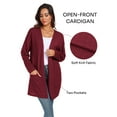 thumbnail image 3 of Gleelist Women's Casual Knit Open Front Cardigan Lightweight Long Sleeve with Pockets, 3 of 8