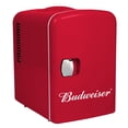 thumbnail image 4 of Budweiser Portable 6-Can Mini Personal Refrigerator Cooler, MIS135BUD, Red, 4 of 7
