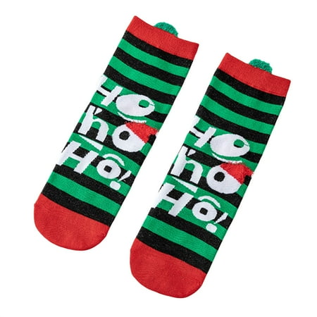 

Seyurigaoka Women Men Christmas Socks Knitting Cartoon 3D Ear Middle Tube Socks Funny Christmas Santa Claus Tree Female Gift Knitting Wear Sock