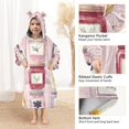 thumbnail image 3 of FORMRS Wearable Blanket Hoodie with Sleeves for Kids Cozy Flannel Sweatshirt, Watercolor Jar, 3 of 7