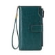 thumbnail image 1 of Cartera de mujer de piel, cartera grande tipo sobre, tarjetero con bolsillo con cremallera, carteras de moda para mujer, 1 of 5