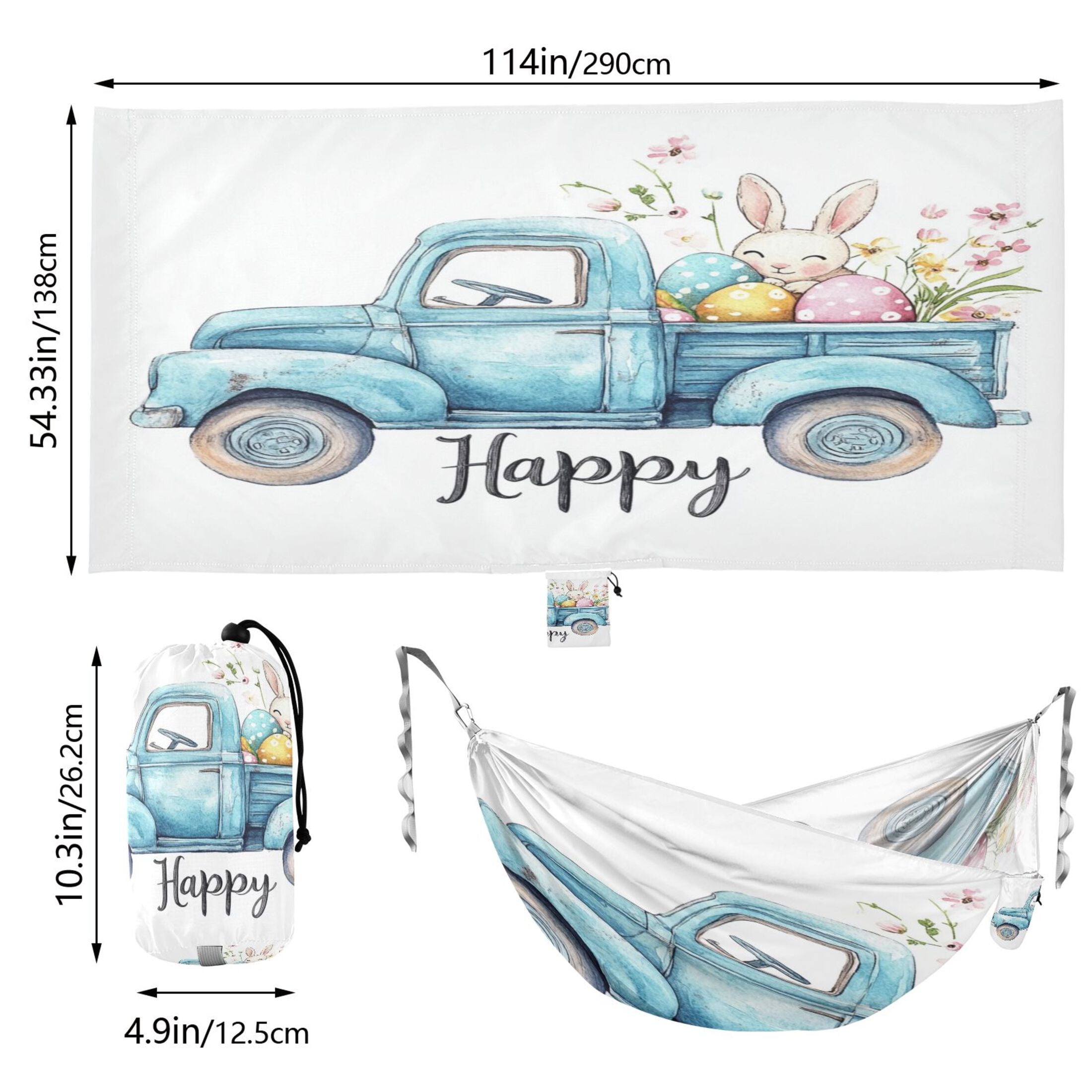 Hammock Camping Hammock Nylon Portable Hammock Travel Camping Hammock Cute Bunny Easter