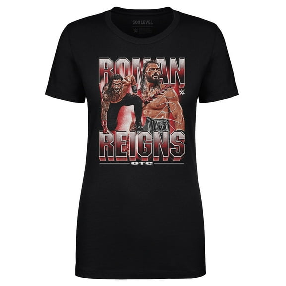 Women's-500 Level  Black Roman Reigns Vintage T-Shirt