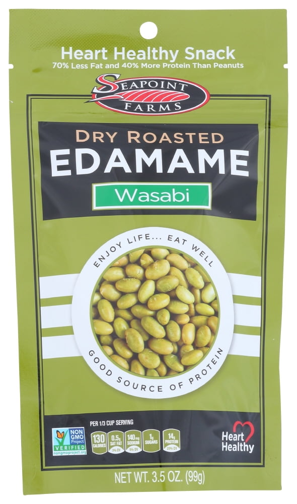 Seapoint Farms Dry Roasted Edamame Spicy Wasabi, 3.5 Oz