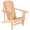 Natural, variant on Outsunny Classic Adirondack Chair with Cup Holder for Backyard Red