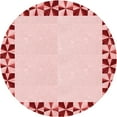 thumbnail image 1 of Ahgly Company Machine Washable Indoor Round Transitional Red Area Rugs, 3' Round, 1 of 7