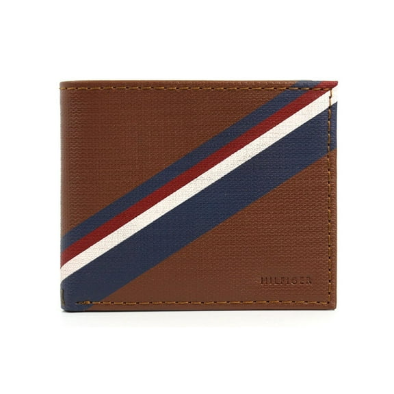 Tommy Hilfiger Men's Leather Double Billfold Passcase Wallet & Valet