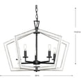 thumbnail image 7 of Galloway Collection Five-Light 19.25" Matte Black Modern Farmhouse Chandelier with Distressed White Accents, 7 of 7