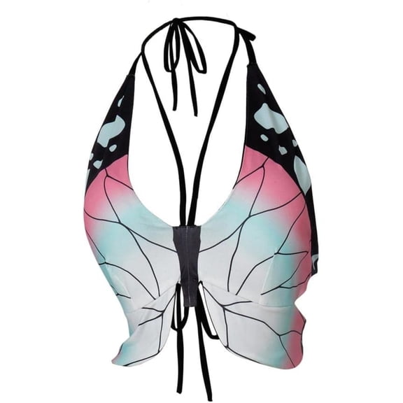 Anime Women's Halter Necktie Swimsuit Top
