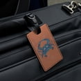thumbnail image 3 of Mosaic Crab Rectangle Leather Luggage Card Suitcase Carry-On ID Tag, 3 of 8